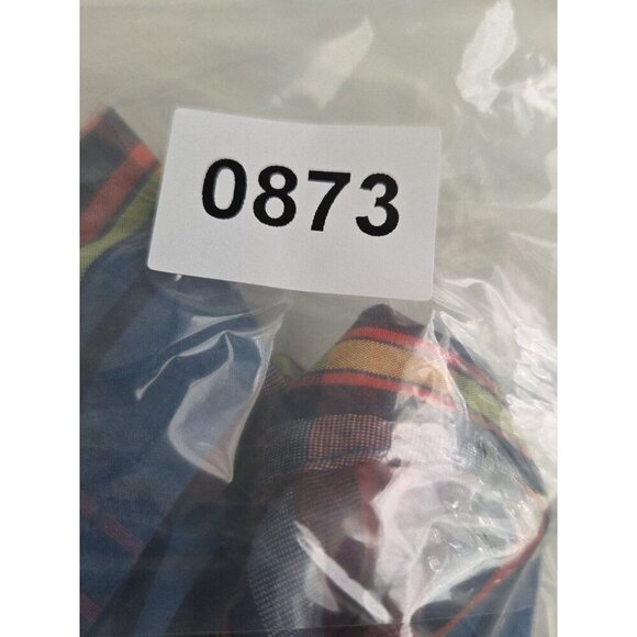 Nautica Men Dress Shirt Extra Large Red Cotton Plaid Collar Button Classic Fit - Picture 7 of 7